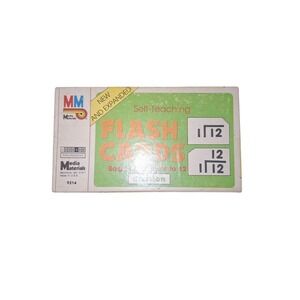 Vintage 1988 MM Division FlashCards Junk Journaling Scrapbook Ephemera Throwback